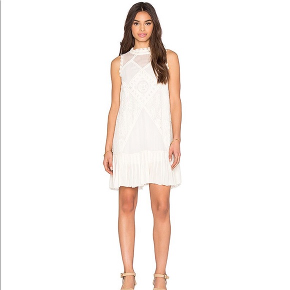 Free People Dresses & Skirts - Free People Angel Lace Cut-Out Back Dress Ivory XS